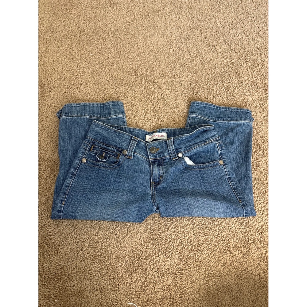 Hydraulic Vintage Y2K Denim Capris Medium Wash‎ Blue Cropped Jeans Womens 5/6